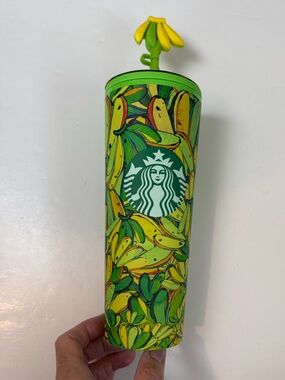 NWT Farm Rio x Starbucks Banana Board 24 oz Stainless Steel Cold Cup Tumbler